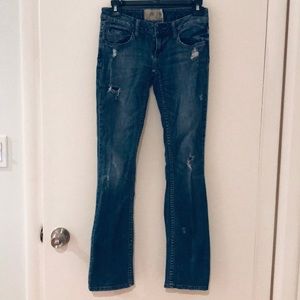 American Rag Boot Cut Distressed Denim Jeans 0R